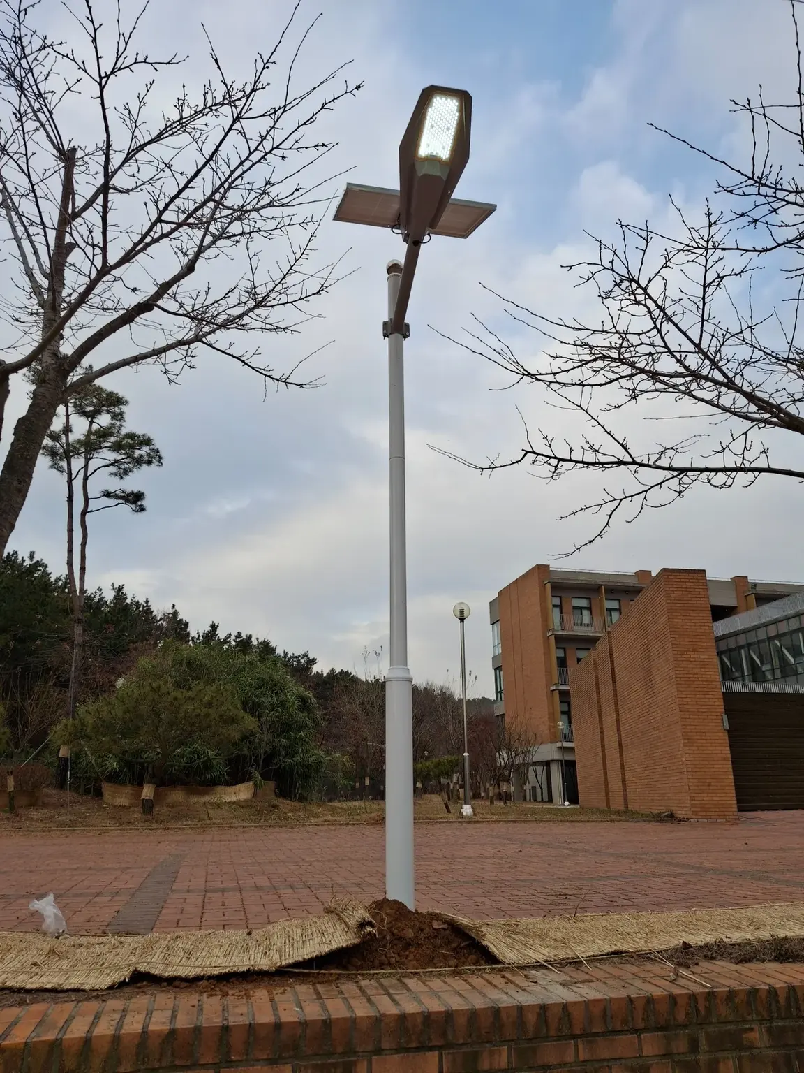 학교·보행로 태양광가로등 설치 완료